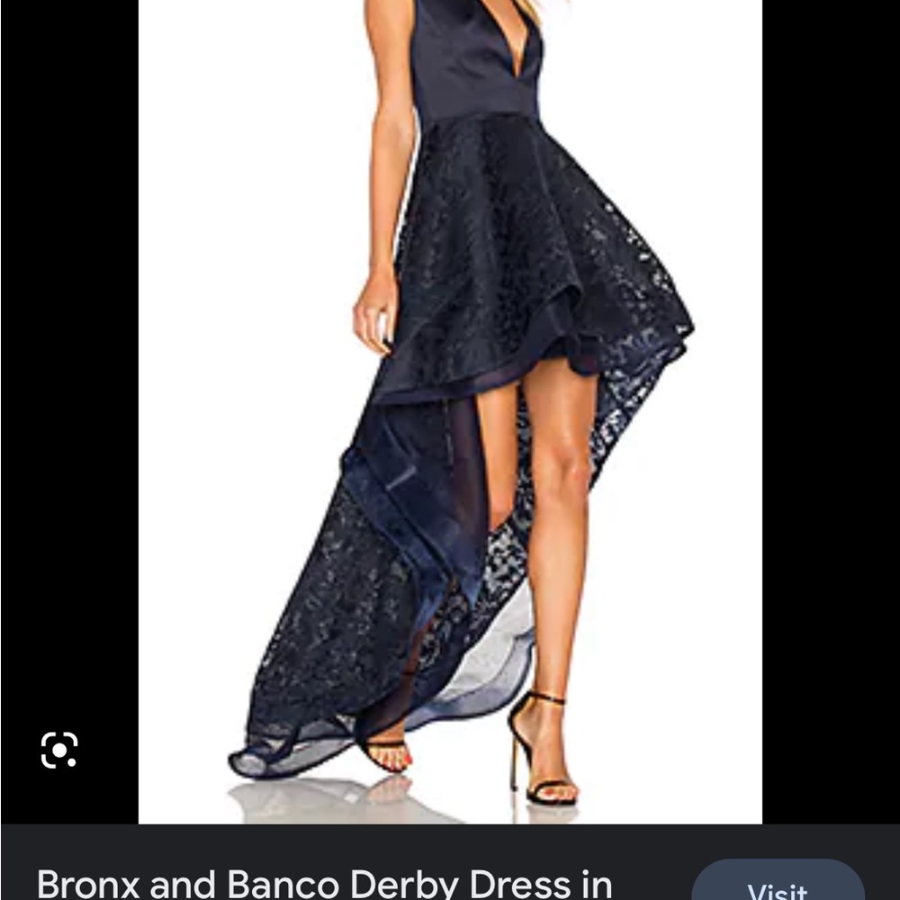 Bronx and Banco Navy High Low Gown - Picture 3 of 6